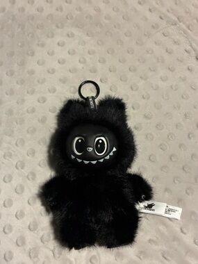 PopMart Labubu The Monsters Black Exciting Macaron Vinyl Face Plush